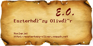 Eszterházy Olivér névjegykártya